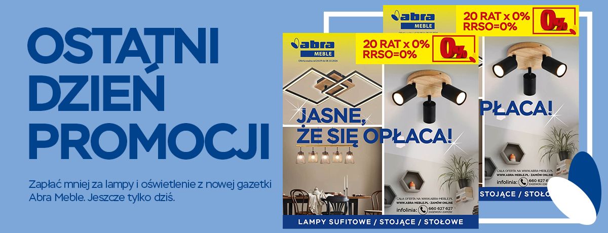 Lampy i oświetlenie taniej w Abra Meble